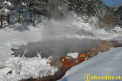 Prírodné termálne kúpanie v zime v Kalamenoch   16 km
